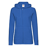 Толстовка без начеса "Ladies Lightweight Hooded Sweat", ярко-синий, XS, 80% х/б 20% полиэстер, 240 г/м2