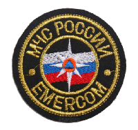 Шеврон МЧС России круглый EMERCOM, 8х8 см