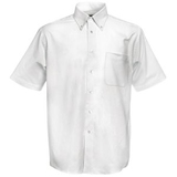 Рубашка "Short Sleeve Oxford Shirt", белый_S, 70% х/б, 30% п/э, 130 г/м2 Рубашка "Short Sleeve Oxford Shirt", белый_S, 70% х/б, 30% п/э, 130 г/м2