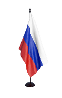 Знамя России двухстороннее 100х150 см. без бахромы и кистей