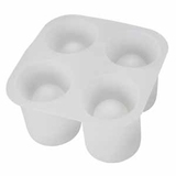 Форма для льда в виде рюмок "Ice"; прозрачно-белый; 13х13х6,5 см; силикон