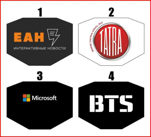 Тканевые защитные маски с дизайном заказчика