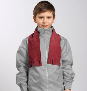 Шарф флисовый однослойный детский 10х80 см, однотонный Шарф флисовый однослойный детский 10х80 см, однотонный