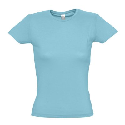 Футболка женская MISS, бирюзовый, S, 100% хлопок, 150 г/м2